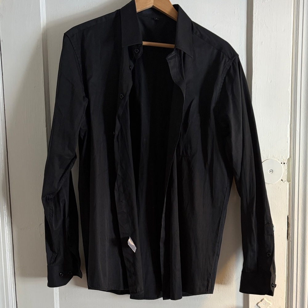Black formal dress shirt